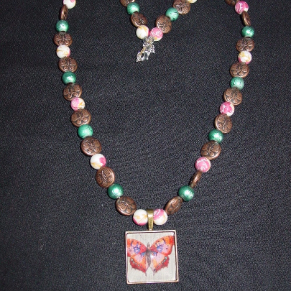 Butterfly Victorian Style Handmade Necklace